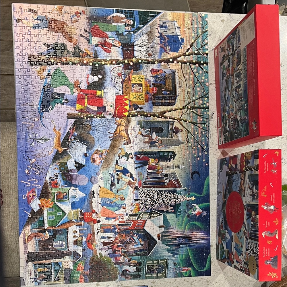 Vibrant 1000 piece “A Book Lover’s Christmas”